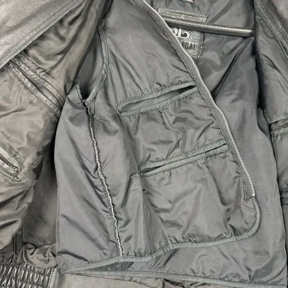 Vintage Bermans Street Legal Black Leather Fringe Motorcycle Jacket Women’s 14 - Picture 11 of 14